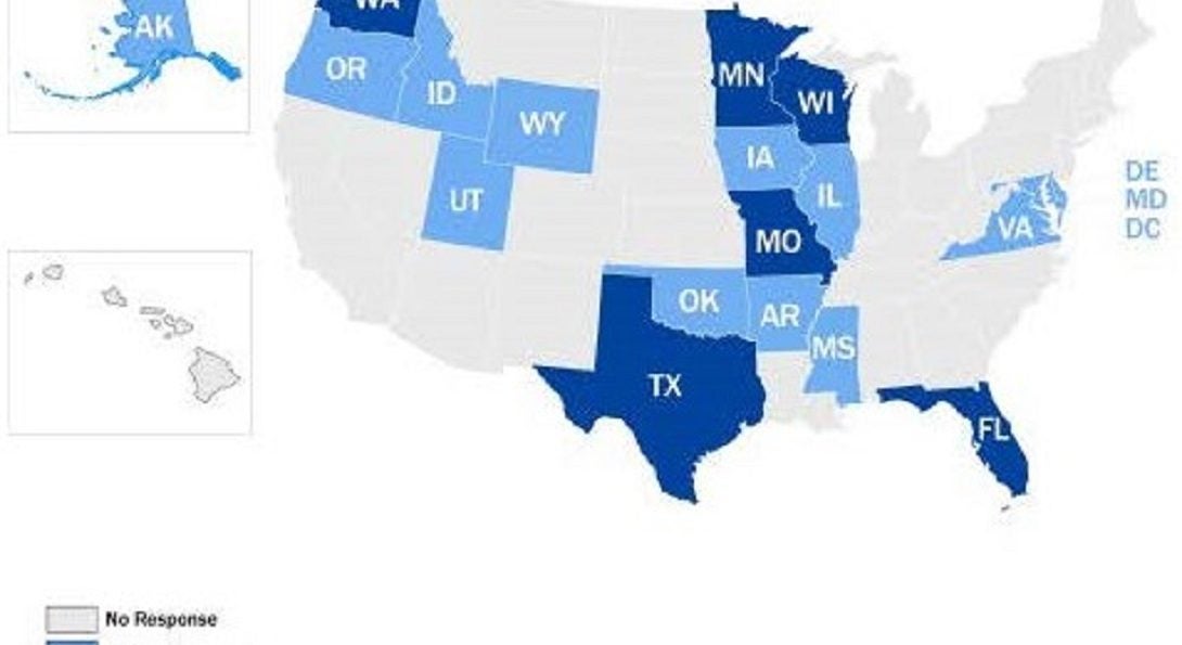 State DOTs Participating in Study