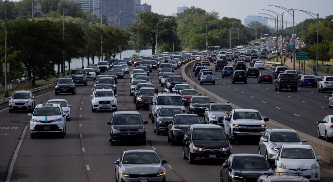 Traffic congestion in Chicago has increased making the metro area second only to New York