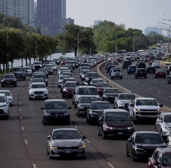 Traffic congestion in Chicago has increased making the metro area second only to New York 