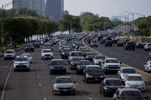 Traffic congestion in Chicago has increased making the metro area second only to New York