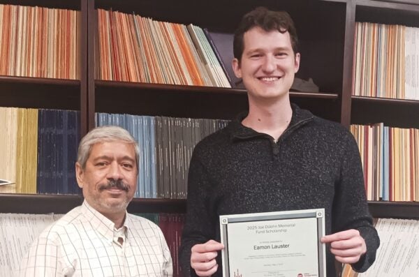 Eamon Lauster recipient of DiJohn Memorial Scholarship from UTC